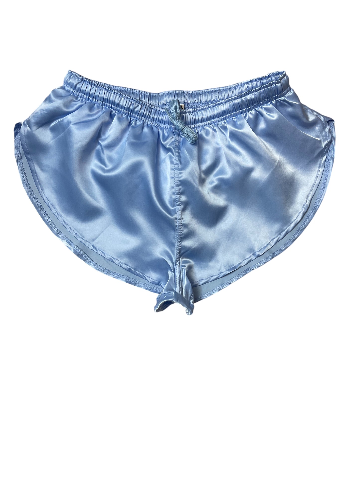 Unisex Red Satin Athletic Shorts with Built-In Inner Slip