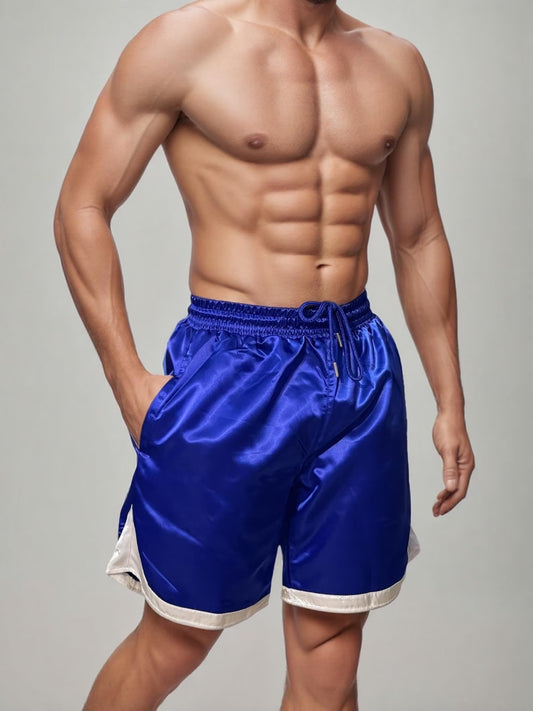 Shiny Athletic Satin Shorts Unisex