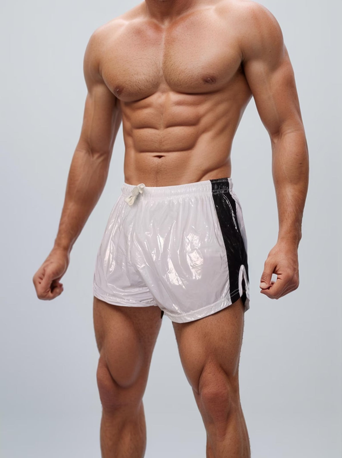 Glossy PU-Nylon Sprint Shorts Unisex