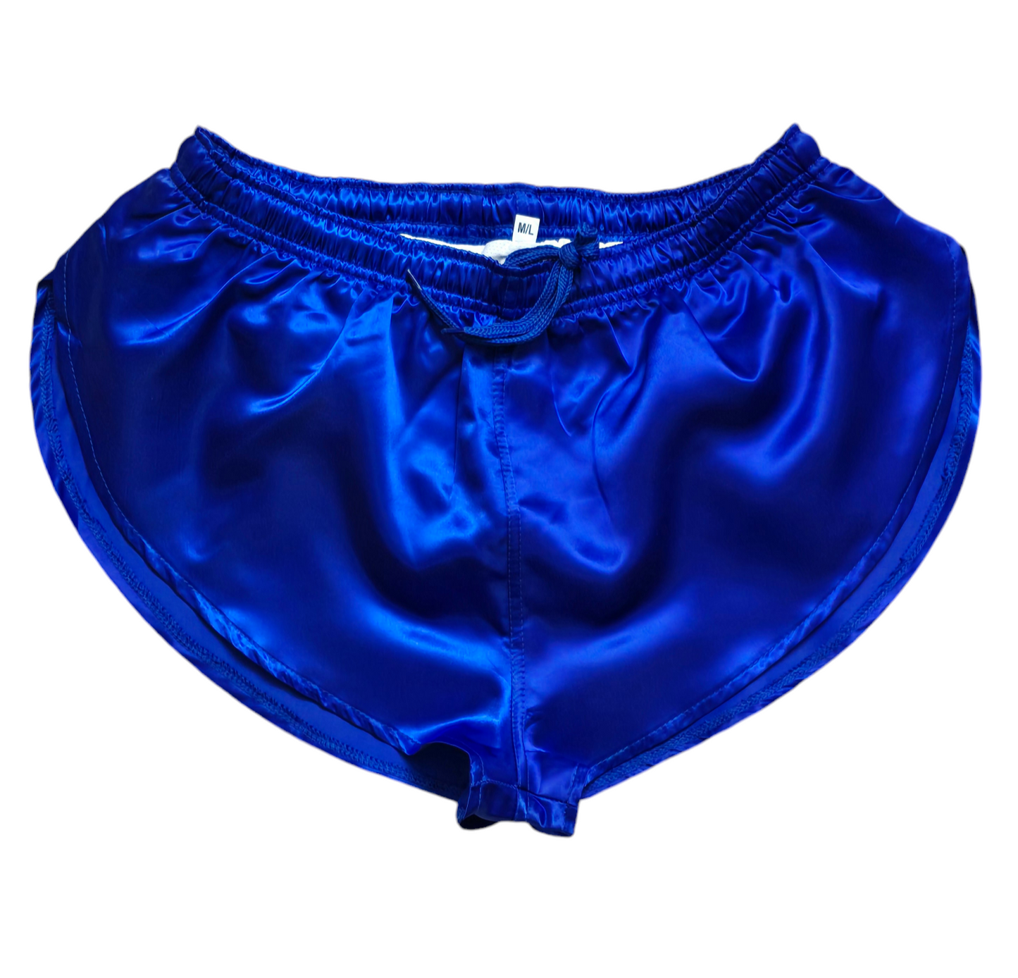 Unisex Red Satin Athletic Shorts with Built-In Inner Slip
