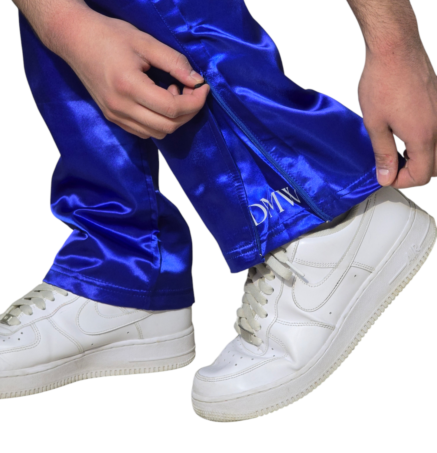 .Königsblaue Satin-Hose – Glänzender Look & Ultimativer Komfort