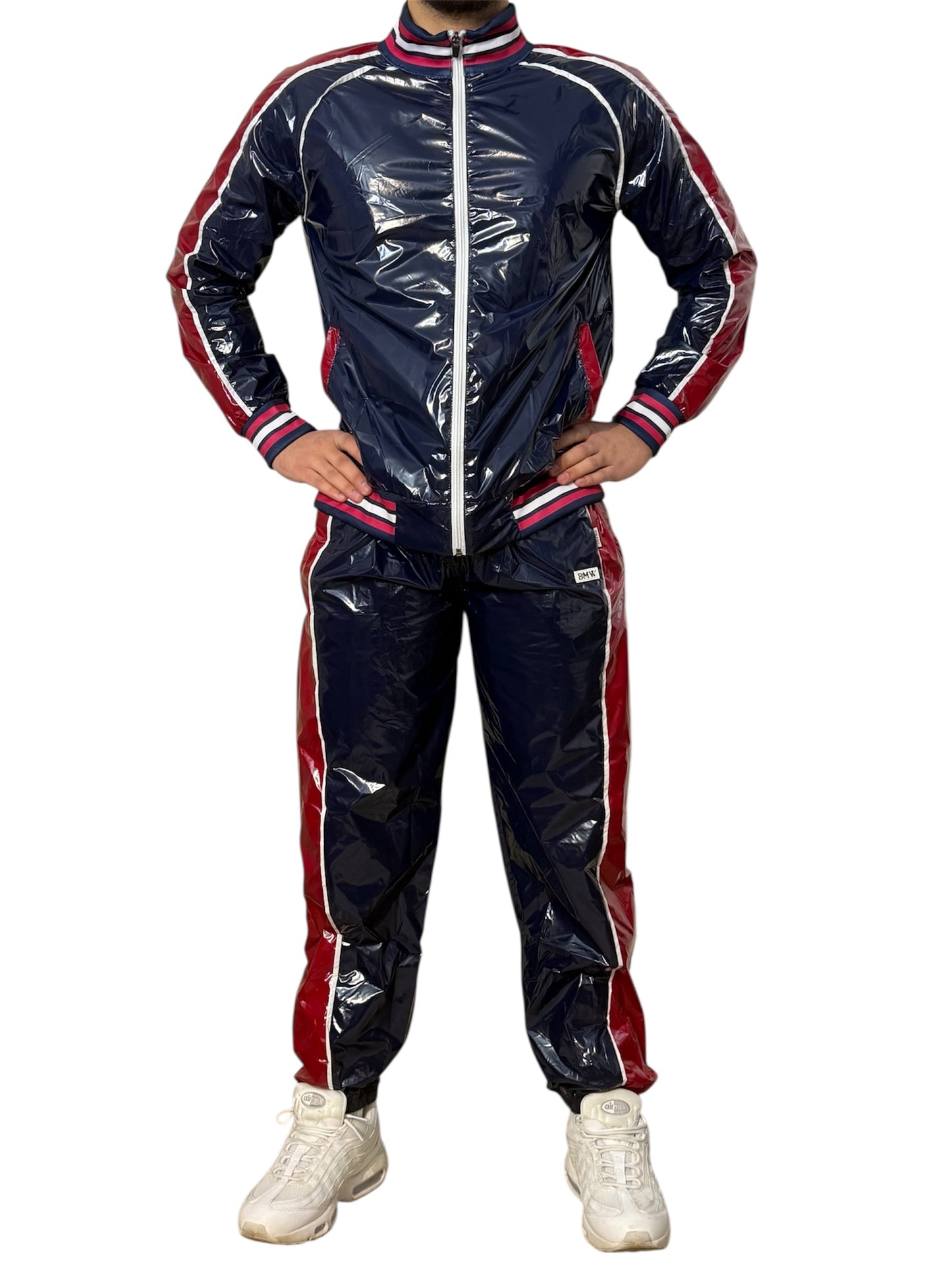 .PU-Nylon Performance Track Suit – Glossy Sport Look