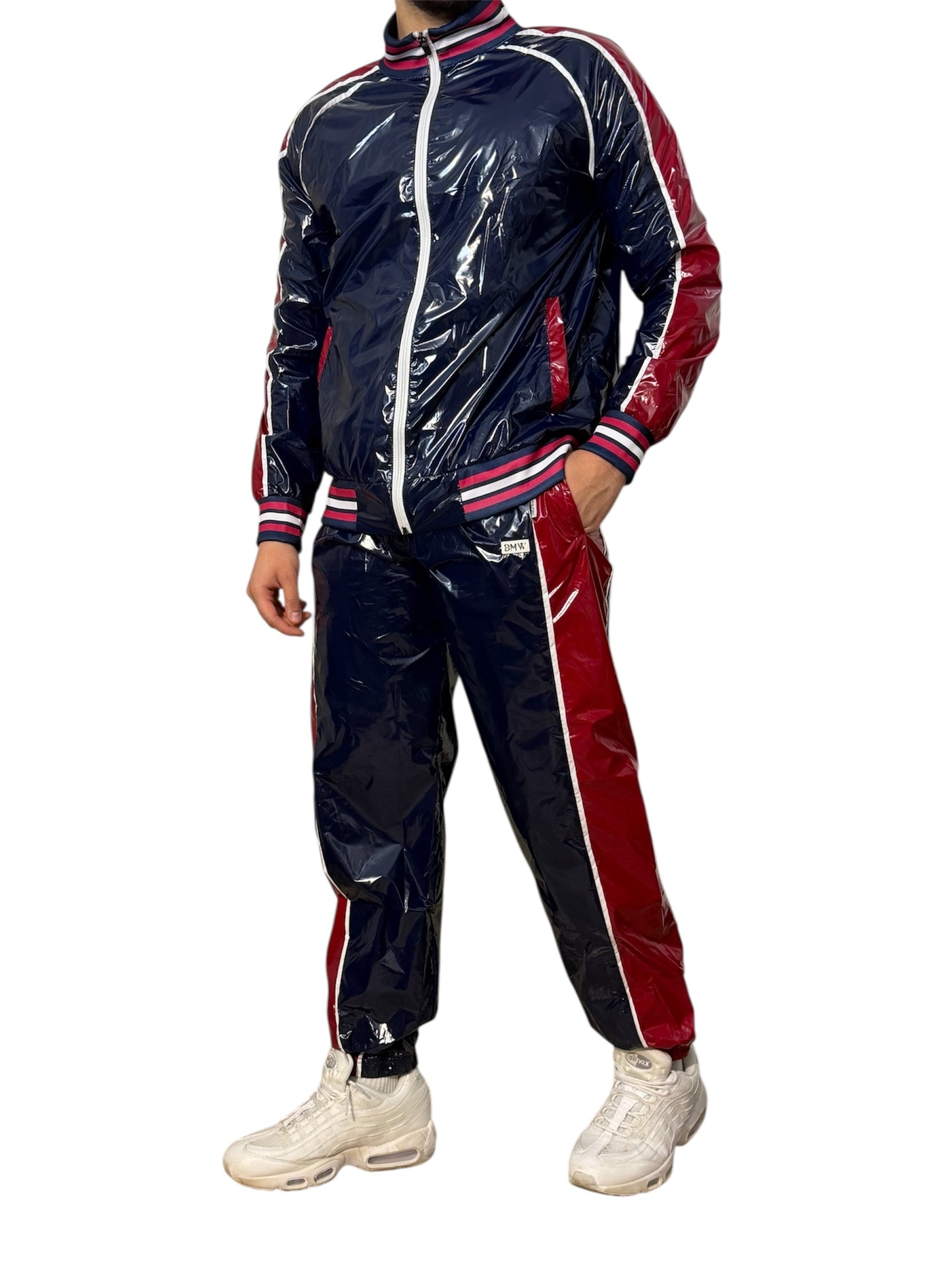 .PU-Nylon Performance Track Suit – Glossy Sport Look