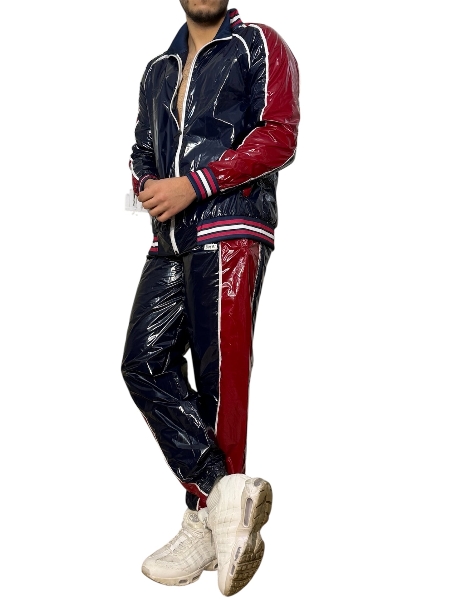 .PU-Nylon Performance Track Suit – Glossy Sport Look
