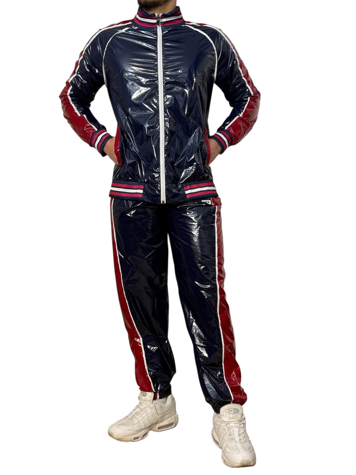 .PU-Nylon Performance Track Suit – Glossy Sport Look