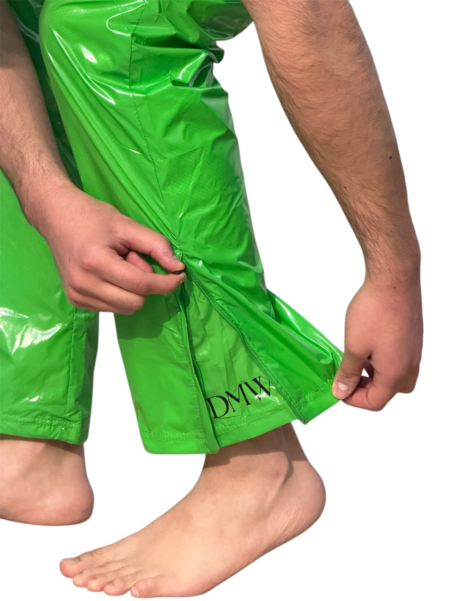.PU-Nylon Sporthose im geraden Schnitt – Side-Zip Trackpants