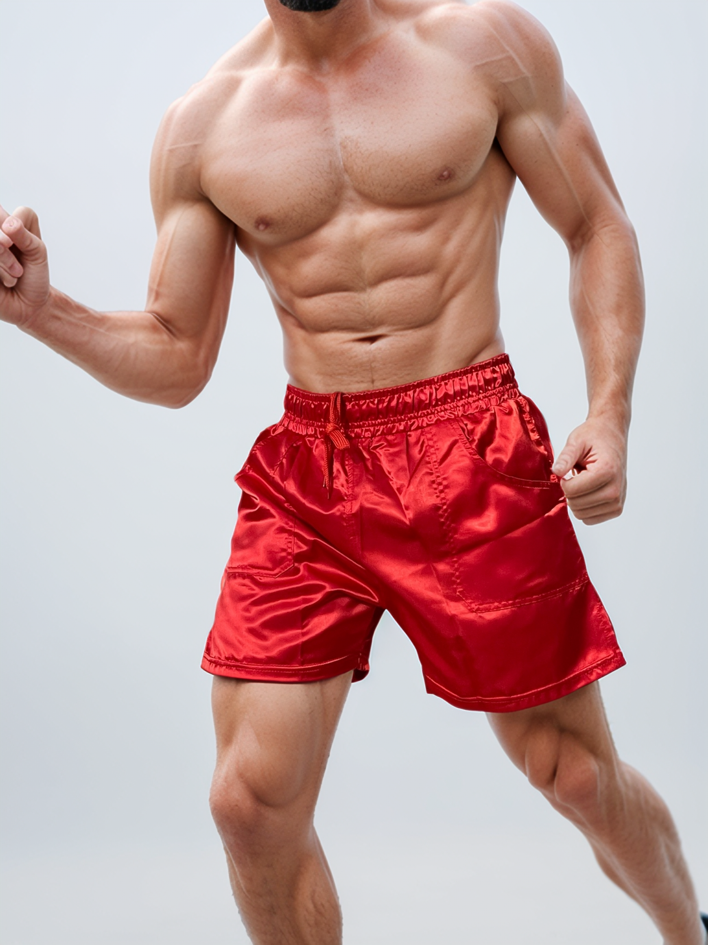 Retro Nylon Satin Shorts Rot