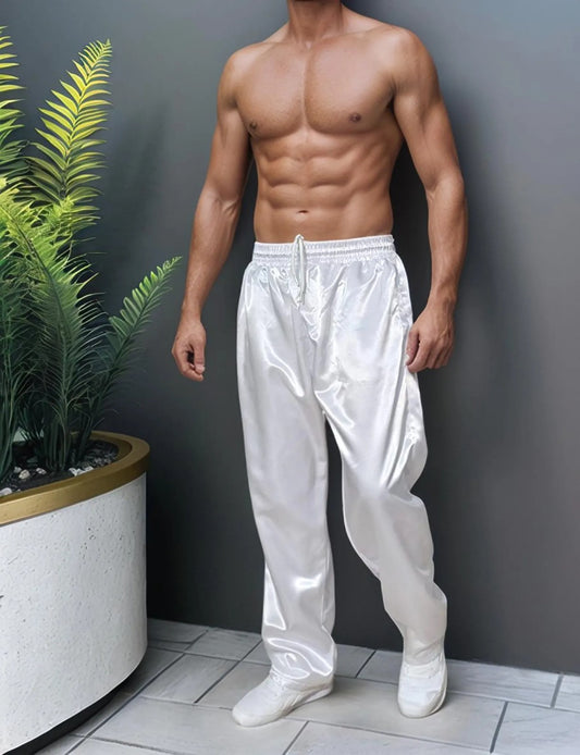 Shiny Baggy Satin Track Pants Unisex