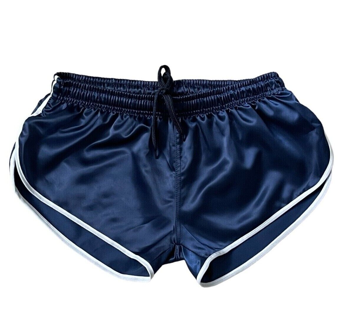 Shiny Retro Satin High Cut Sports Short.