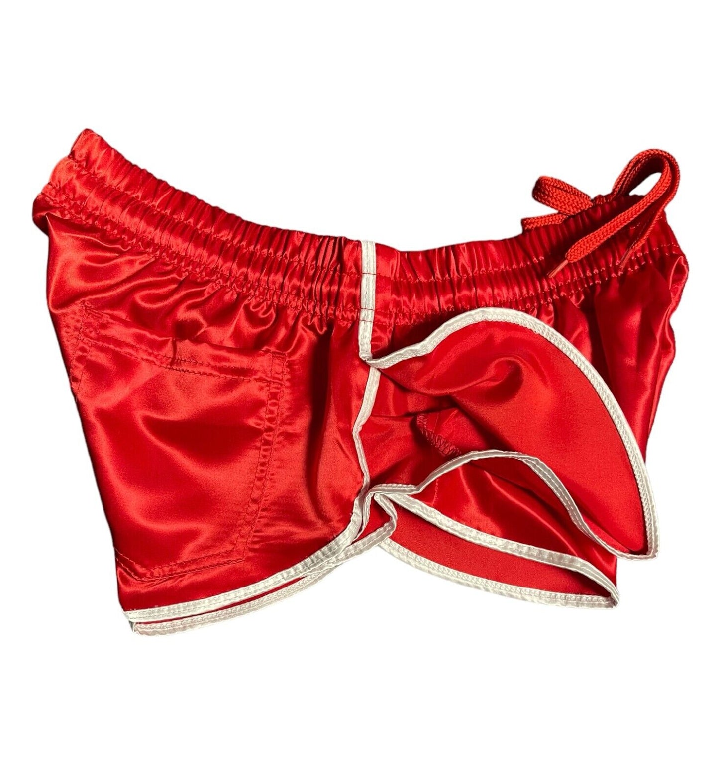 Shiny Retro Satin High Cut Sports Short.