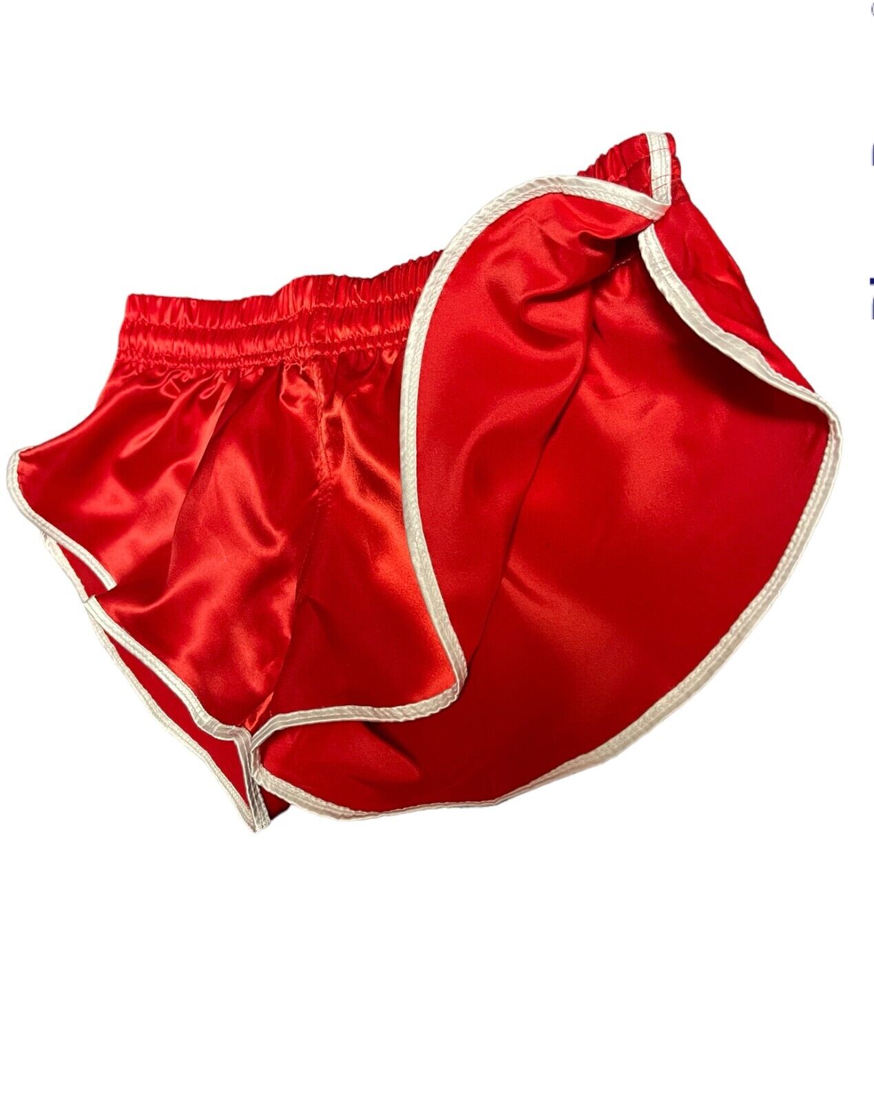 Shiny Retro Satin High Cut Sports Short.